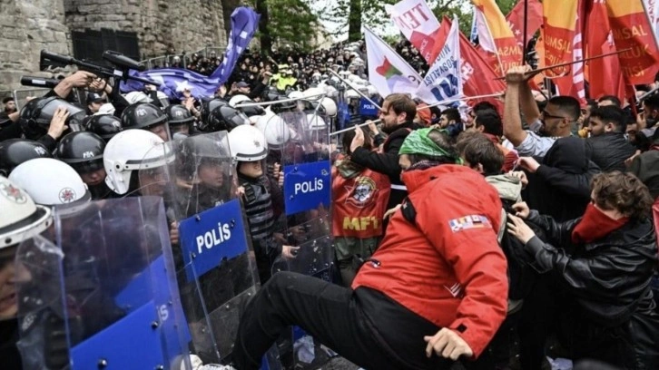 1 Mayıs’ta polis tekmeleyen provokatör Basel’miş!