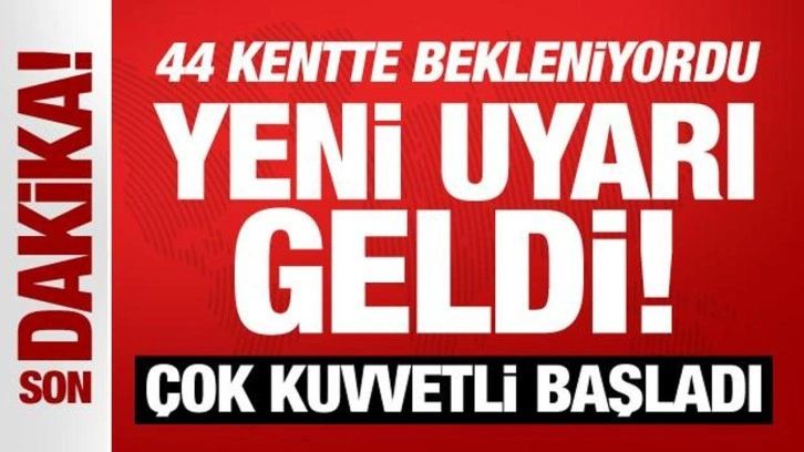 44 kentte bekleniyordu: Yeni uyarı geldi, İstanbul’da sağanak çok kuvvetli başladı!