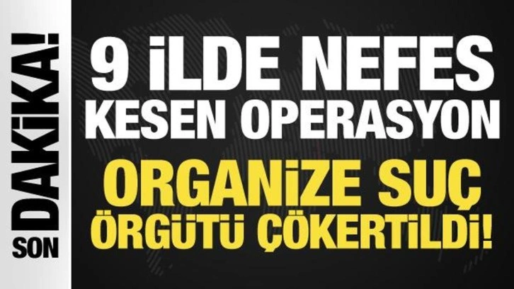 9 ilde nefes kesen operasyon: Organize suç örgütü çökertildi!