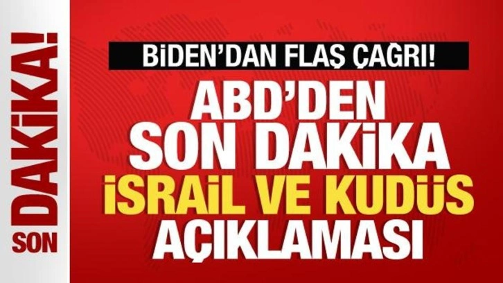 ABD'den son dakika Kudüs uyarısı! Biden'dan Gazze ve Ramazan çağrısı