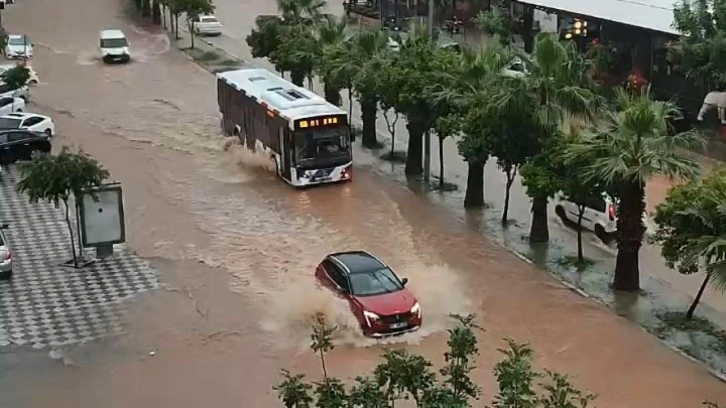 Adana'da sağanak ve fırtına; ağaçlar devrildi, yollar suyla doldu