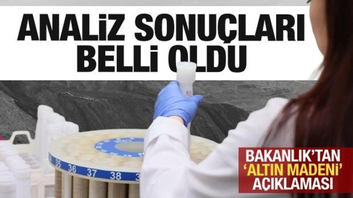 Altın madeniyle ilgili yapılan analizlerle ilgili Bakanlık'tan açıklama