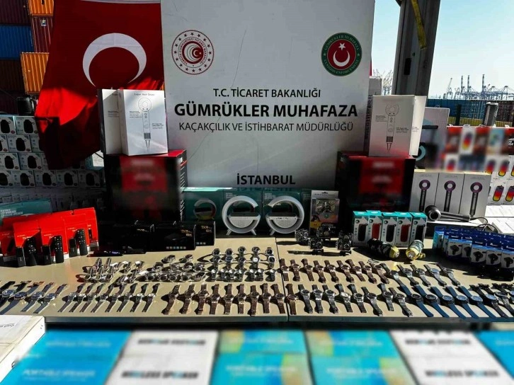 Ambarlı Limanı’nda 21 milyon lira değerinde kaçak eşya ele geçirildi