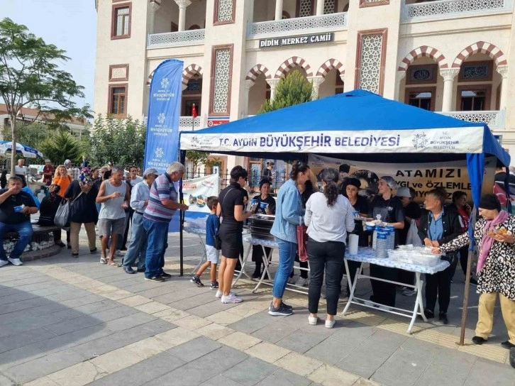 Aydın’da Atatürk için pilav hayrı yapıldı