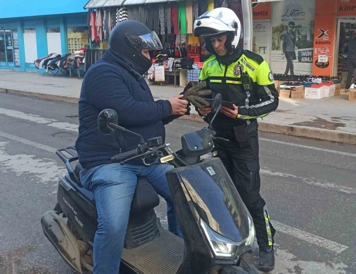 Bafra’da motosiklet denetimi