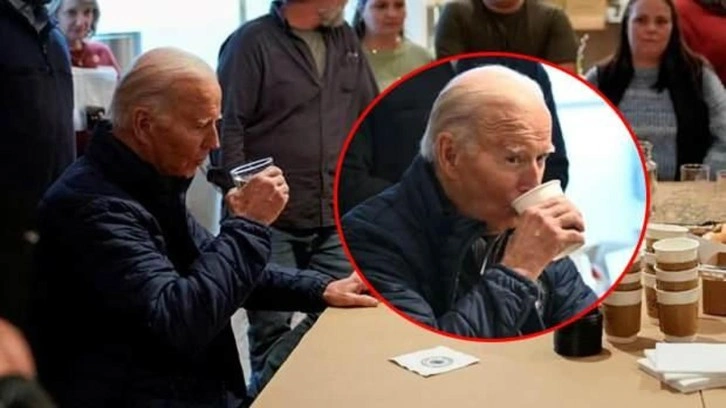 Biden zehirli olmadığını kanıtlamak için su içti