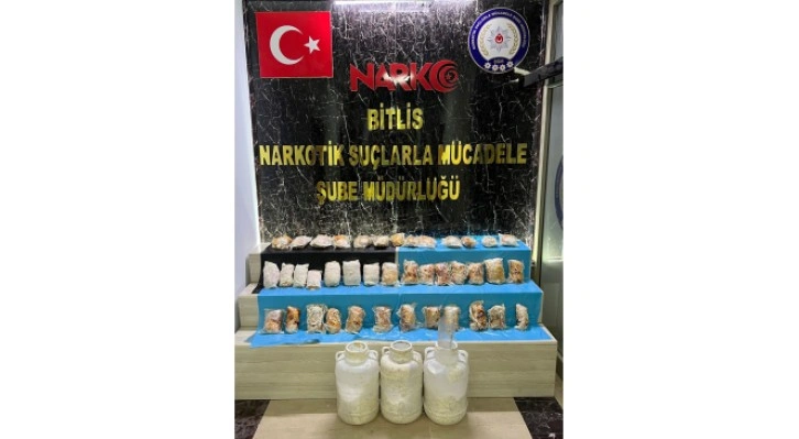 Bitlis’te 9 kilo 317 gram esrar ele geçirildi