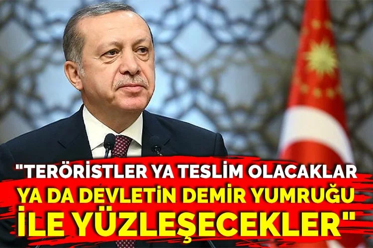 Cumhurbaşkanı Erdoğan'dan terörle mücadele mesajı