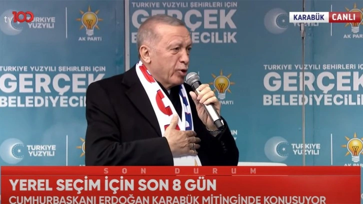 Cumhurbaşkanı Erdoğan Karabük'te konuşuyor