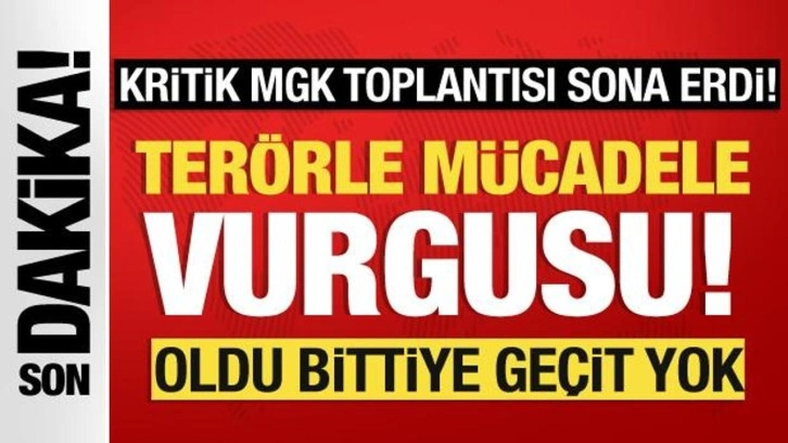 Cumhurbaşkanı Erdoğan liderliğindeki MGK sona erdi