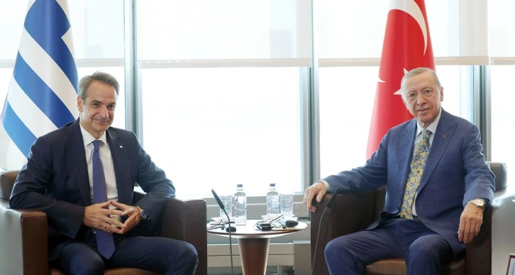 Cumhurbaşkanı Erdoğan, Yunanistan Başbakanı Miçotakis’i kabul etti