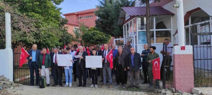 Çüngüş’te cuma namazı sonrası İsrail’e tepki