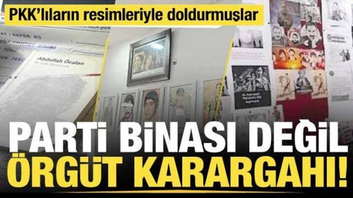 DEM Parti Batman il binasında skandal görüntüler! Terör köşesi oluşturmuşlar