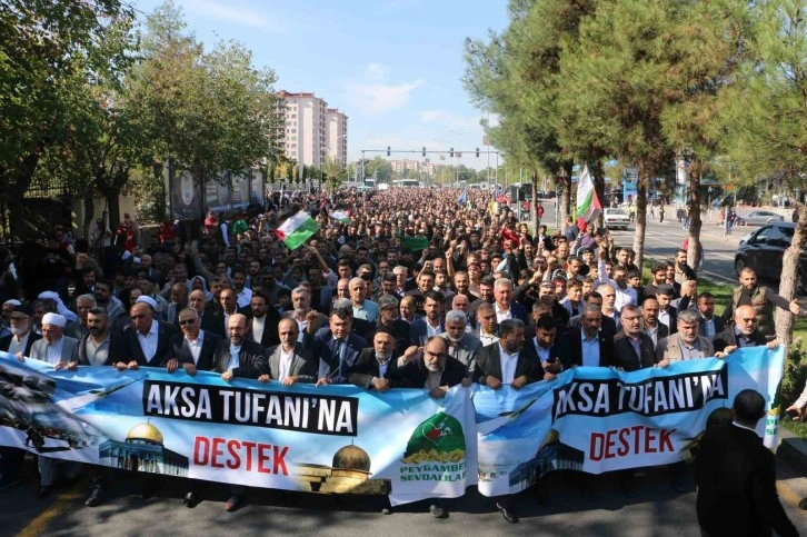 Diyarbakır’da Filistinliler’e destek yürüyüşü