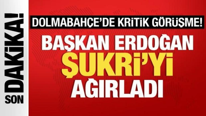 Dolmabahçe'de kritik görüşme! Başkan Erdoğan Şukri’yi ağırladı