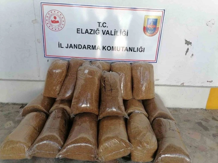 Elazığ’da 114 kilo kıyılmış tütün ele geçirildi