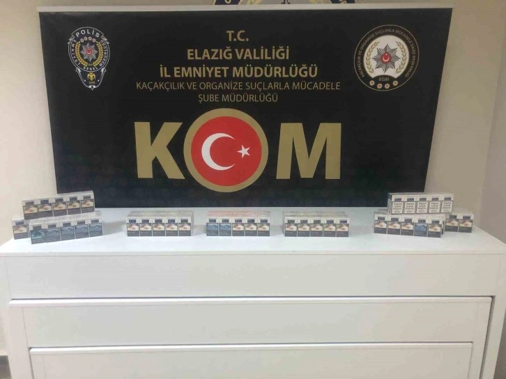 Elazığ’da gümrük kaçağı sigara ele geçirildi