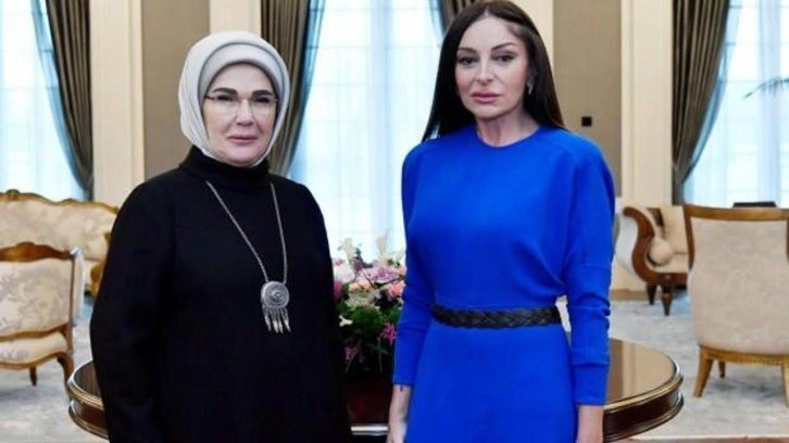 Emine Erdoğan, Mihriban Aliyeva ile görüştü