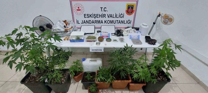 Eskişehir’de uyuşturucu imal edilen eve baskın