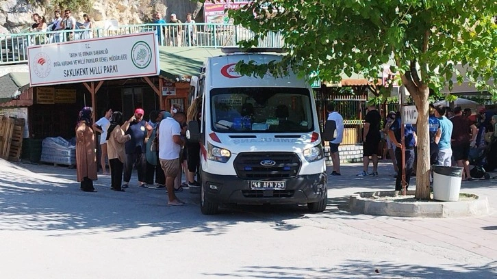 Fethiye Saklıkent Milli Parkı’nda korku dolu anlar