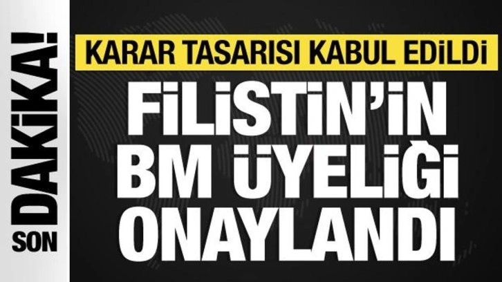 Filistin'in BM üyeliği onaylandı