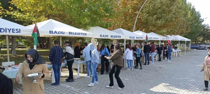 Fırat Üniversitesi Kadın Kolları’ndan Filistin’e yardım etkinliği