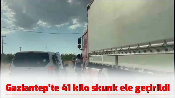 Gaziantep’te 41 kilo skunk ele geçirildi