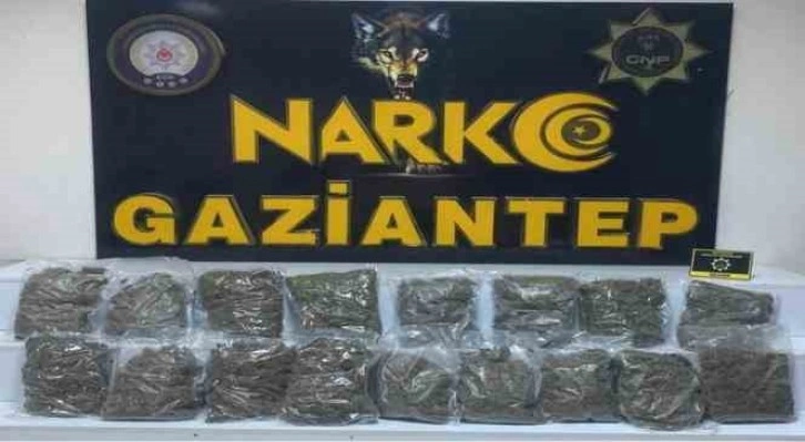 Gaziantep’te 8 kilo 550 gram skunk ele geçirildi: 2 gözaltı