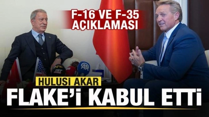 Hulusi Akar, Jeffry Flake'i kabul etti! F-16 ve F-35 açıklaması