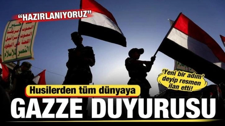 Husilerden tüm dünyaya Gazze duyurusu! 'Yeni bir adım' deyip resmen ilan ettiler