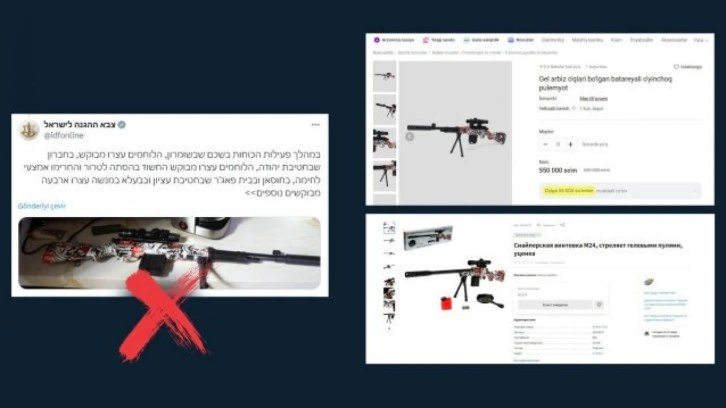 İletişim Başkanlığı, İsrail'in paylaştığı silahın "oyuncak" olduğunu ortaya çıkardı