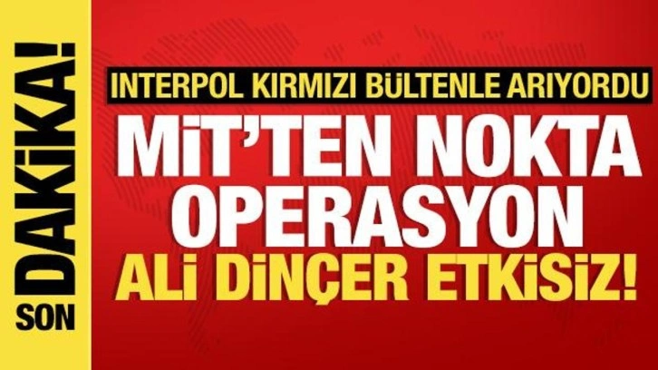 Interpol kırmızı bültenle arıyordu: MİT, Ali Dinçer'i etkisiz hale getirdi