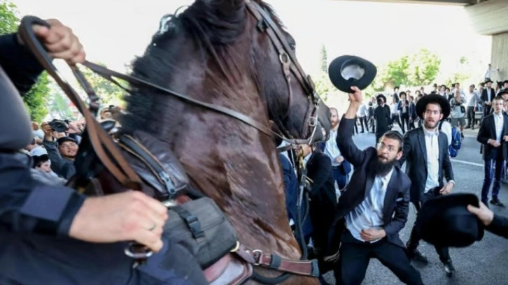 İsrail yine karıştı! Zorla askere alınmak istenen Ortodoks Yahudiler polisle çatıştı