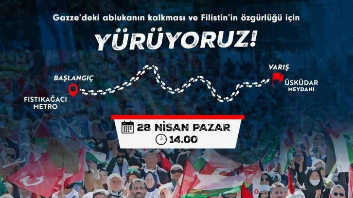 İstanbullular bugün Gazze için yürüyecek!