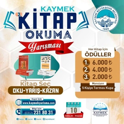 KAYMEK’ten 3’üncü Kitap Seç, Oku, Yarış, Kazan yarışması