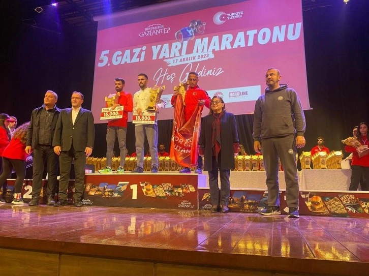 Kayserili sporcu, Gaziantep maratonunda birinci oldu