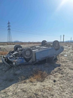 Konya’da otomobil takla attı: 1 yaralı