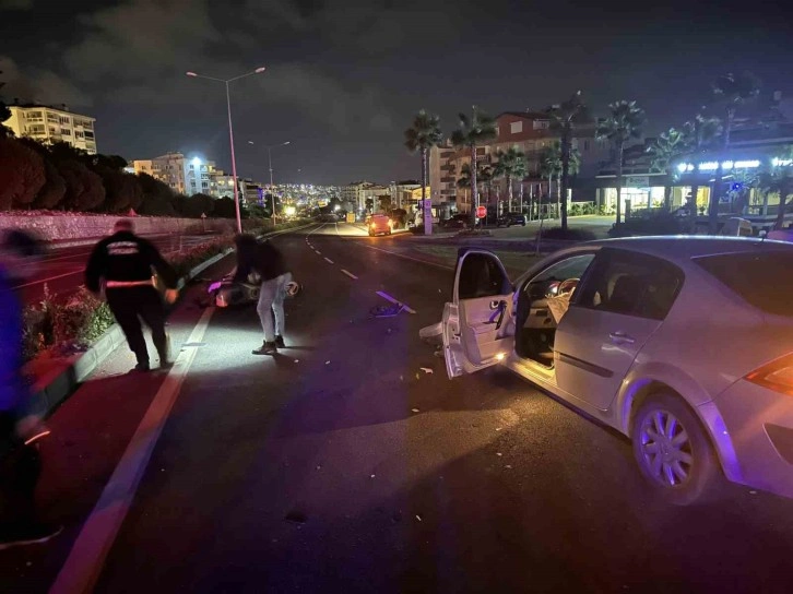 Kuşadası’nda otomobil motosiklete çarptı: 1 ağır yaralı