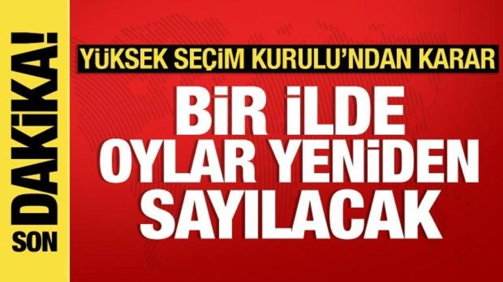 Kütahya'da oylar yeniden sayılacak