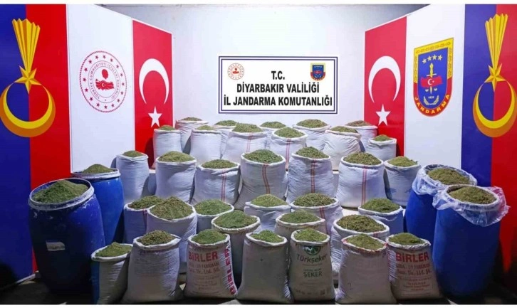 Lice’de uyuşturucunun kökü kazılıyor: 1 ton 319 kilo esrar ele geçirildi