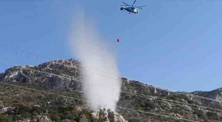 Marmaris’teki yangın ormana sıçramadan söndürüldü