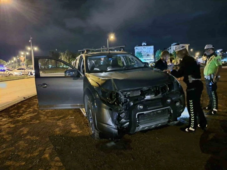 Menteşe’de kaza: Trafik polisi ölümden döndü