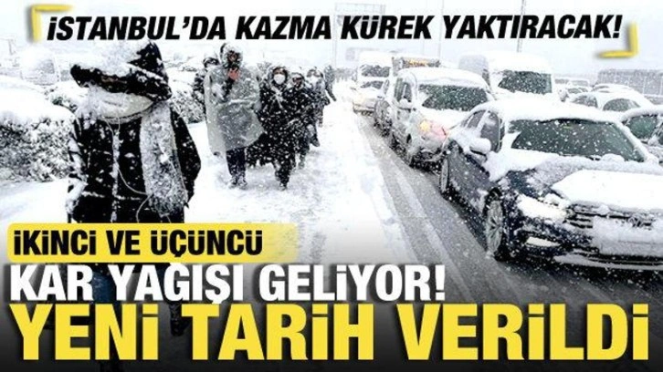 Meteoroloji peş peşe uyardı! İstanbul'a ikinci ve üçüncü kar yağışı geliyor! Tarih verildi