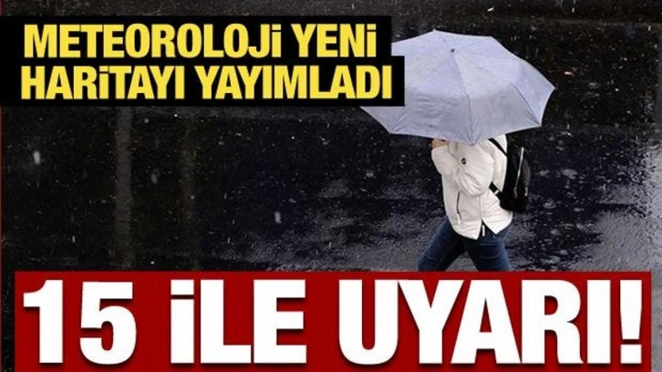 Meteoroloji'den çok sayıda ile sarı kodlu uyarı: Yeni harita yayımlandı!