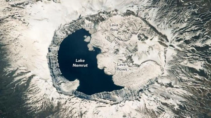 NASA astronotları Nemrut Krater Gölü'nü fotoğrafladı: Harika bir kaldera