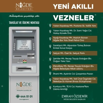 Niğde’de akıllı vezne sayısı 10’a çıktı