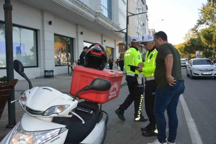 Ordu’da ticari taksi ve motosiklet sürücüleri denetlendi