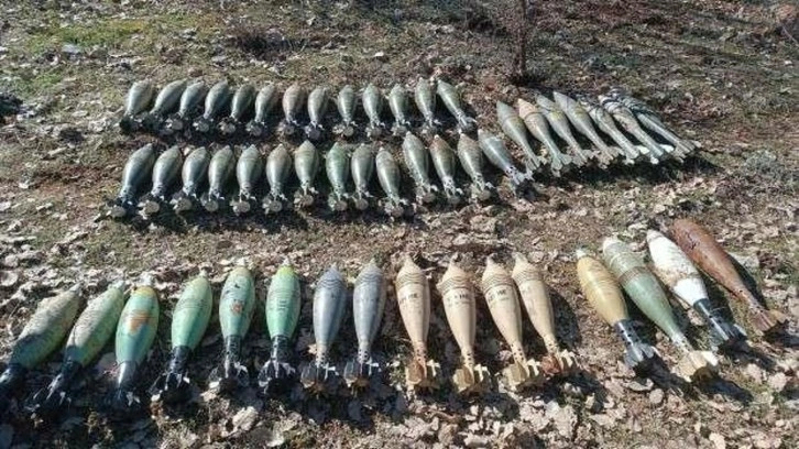 PKK'ya ait çok sayıda mühimmat ele geçirildi