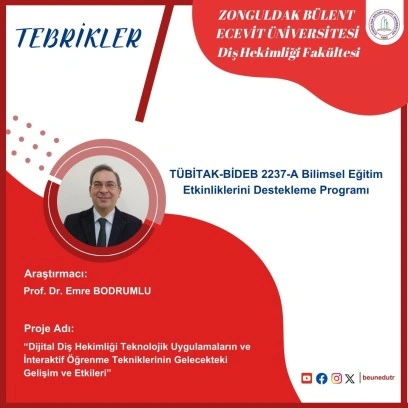 Prof. Dr. Bodrumlu’nun araştırmacı olduğu projeye destek