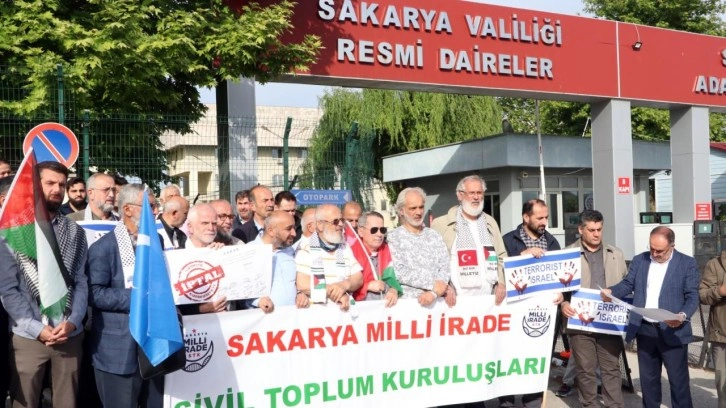 Sakarya'da STK'lardan İsrail çağrısı: 1949 tarihli Bakanlar Kurulu kararı iptal edilsin